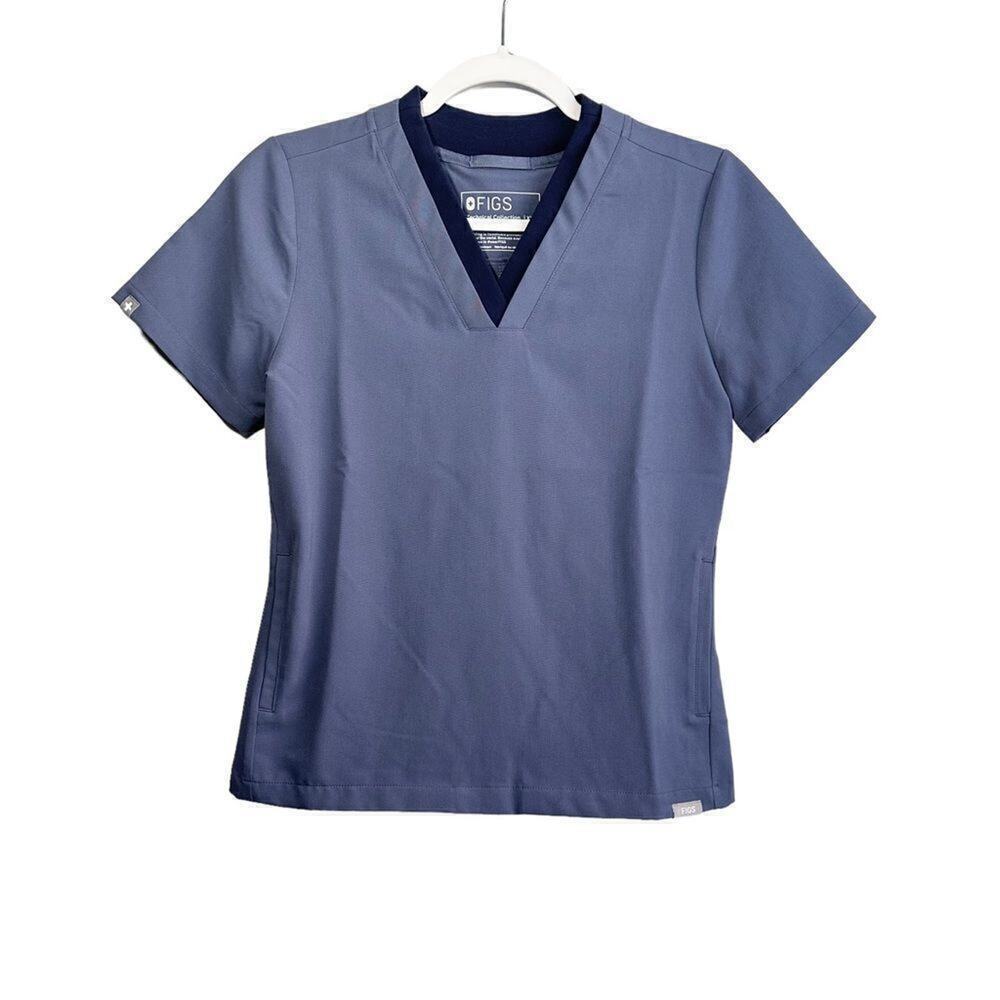 Figs Oran Scrub Top Women's XXS Periwinkle Blue Health Care‎ Nursing